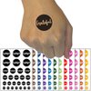 Grateful Text in Circle Temporary Tattoo Water Resistant Fake Body Art Set Collection - Red (One Sheet)