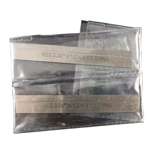 Set of 2 HSS 0.04" x 1/2" x 3-1/2" for Lathe Parting Cut Off Blade Parallel Type P1N
