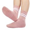 Pilates Socks with Grips for Women Yoga Socks Barre Socks Non Slip Socks Grippy Dance Socks Hospital Socks withe Grippers 3 Pairs-Black White Pink One Size