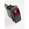 X-Haibei Marine Rocker Switch Waterproof 12V/24V ON-Off 3 PIN Red LED Lighted for Boat Car Truck Trailer Caravan RV SUV ATV UTV