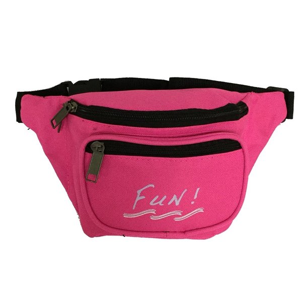 Yens Fanny Pack for Men Women - Waist Bag Pack - Lightweight Belt Bag for Travel Sports Hiking (FN-Fun 3-Zip, Neon Pink)