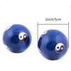 XMHF Cloisonne Yin-Yang Chinese Meditation Baoding Healthy Exercise Ball Blue 2Pcs
