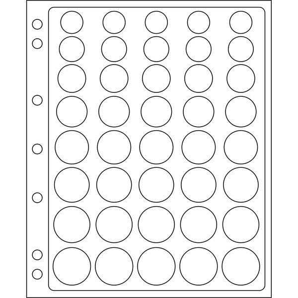 Lighthouse Album Pages for Euro Coins - Fits 5 Euro Coin Sets per Page (Set of 2 Pages)