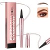Eyebrow Microblading Pen, 3D Microblading Eyebrow Pencil, 4-fork tip Eyebrow Pencil, Natural smudge-proof Lasting Fine Stroke for easy to portray a natural eyebrow shape, Light Brown