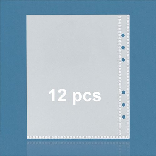 UNIMEIX 12 Pcs Stamp and Die Storage Refill Pages Reusable Storage Cases Seal Bags Transparent Plastic Folders for Cutting Dies Stencil Embossing Crafts (6.3" x 7.6")