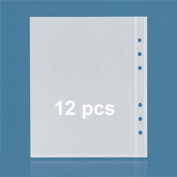 UNIMEIX 12 Pcs Stamp and Die Storage Refill Pages Reusable Storage Cases Seal Bags Transparent Plastic Folders for Cutting Dies Stencil Embossing Crafts (6.3" x 7.6")