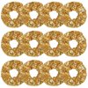12 Pcs Sparkle Sequins Scrunchies Cheer Hair Scrunchies For Thick Hair School Performance Scrunchy Sports Ponytail Holder Wrist for Girls Cosplay Show (Gold)
