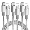 3 Pack 6FT USB C to USB C Cable Type C Charger Cable Nylon Braided Type C 60W