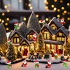 MiniInflat 50 Pcs Mini Snowman Figurines Xmas Santa Rubber Figurines Gingerbread Man Tabletop Figurine Micro Landscape Ornament Mini Garden Dollhouse Accessories for Crafts DIY Party