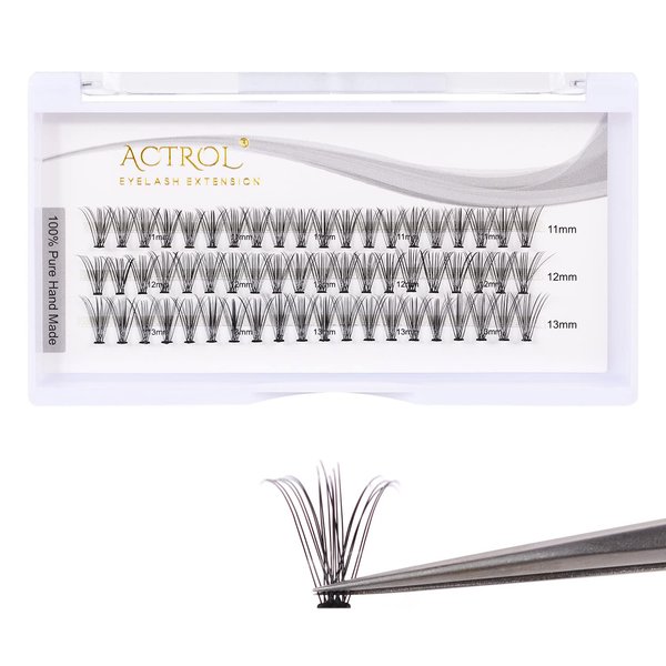 Cluster Eyelash Extensions Pcs Mixed Individual Lash DIY 0.07D Curl Natural 20Roots Lashes Makeup Tools