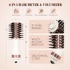 Travel Hair Dryer Brush Blow Dryer Brush in One, Mini Oval Hot Air Brush, Hair Trends Nano Titanium 2 Inch One Step Hair Dryer & Styler Volumizer