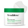 Troubless Clear Toner Pad for Face | Gentle Peeling & Facial Soothing Toner with Tea Tree, 60 Pads (5.57 oz)