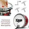 Cheerock 4Pcs Drum Key Set, 3-Pack Drum Tuning Key with Continuous Standard Motion Speed Key, Metal Drum Keys Tuner, Drum Set Hardware Key Tool