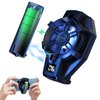 TRILINK Phone Cooler with Rechargeable Battery, Phone Cooling Fan for Gaming Fit All Types of iPhone Android Smartphones, Mobile Phone Radiator with LED Temperature Display/Universal Clamp/RGB LEDs