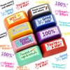 Teacher Stamps for Grading Motivational Teacher Self-Inking Stamp Set Encouraging Signature Stamp for Classroom Supplies 8Pcs