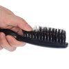 2 Pieces Boar Bristle Brush Comb Hair Teasing Brush for Women Men Salon Boar Nylon Bristle Beauty Styling Backcombing Brush (Fuchsia and Black)