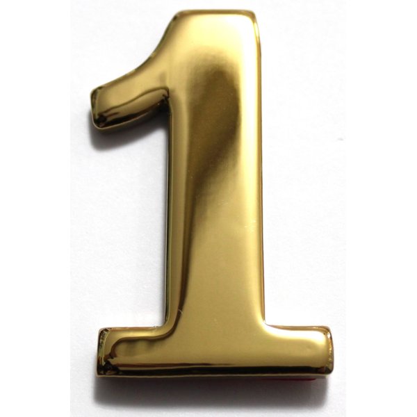 Number 1-2" Brass Numbers Better Box Mailboxes Brass Mail Box Numbers Two Inch Solid Brass Number 1
