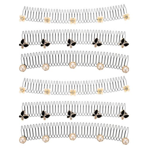 Beaupretty 6 Pieces U Pin Hair Clip Combs Fashion Shaper Hair Finishing Fixer Combs Invisible Hair Insert Comb for Women Girls