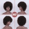 Traqur Afro Wig For Women 70s Afro Wigs Natural Looking Afro Kinky Curly Wigs With Bangs Short Bouncy Afro Curly Wig Soft Afro Puff Wig Synthetic Hair Afro Wig For Daily Party (Brown)