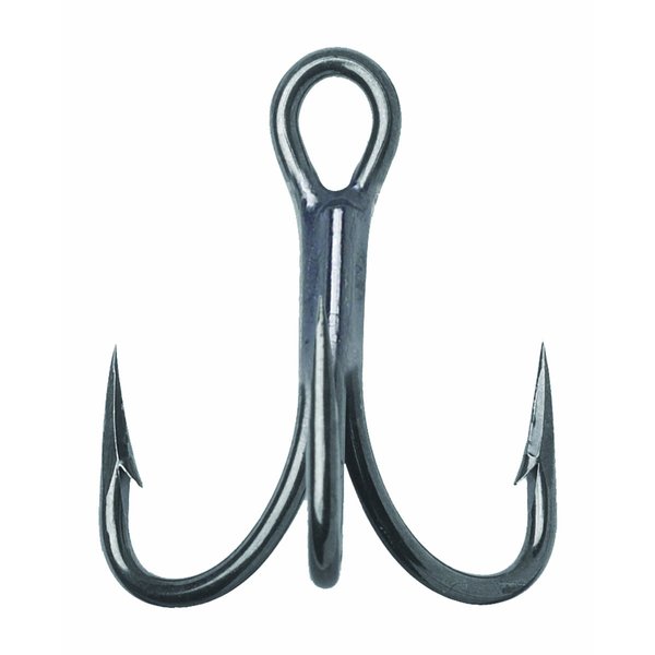 VMC O'Shaughnessy Permasteel Treble Hook (25-Pack), Size #6, Black Finish