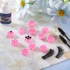 200 Pieces Flower Shape Glue Cup Eyelash Extension Glue Holder Flower Eyelash Glue Cup Eyelash Glue Pallet Grafting Eyelash Glue Cup False Lash Glue Holder for Women Girls Eyelash Extension Supply