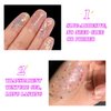 Holographic Body Glitter Gel, Pink Gold Glitter Gel Makeup for Face,Music Festival Stage Makeup for Girls Women Face Body Hair Cheeks Sparkling Makeup,Long Lasting Waterproof Shimmmer Gel,#5