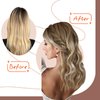 Sunny Hair Tape in Extensions Blonde Balayage Tape in Hair Extensions Human Hair Ombre Medium Brown to Platinum Blonde Balayage Tape in Human Hair Extensions 14inch 10pcs