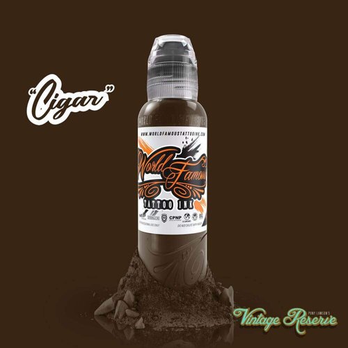 World Famous Brown Tattoo Ink, Vegan and Professional Ink, Made in USA, PL Cigar Brown, .5 oz