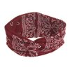 DINPREY Assorted Paisley Print Wide Bandana Knot Headbands Criss Cross Head Wrap Hair Band (4 Colors Pack B)