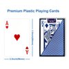 WUGAUWOR Waterproof Playing Cards, Premium Plastic Playing Cards, Deck of Cards, Poker Cards Games Waterproof Cards for Camping Games, Standard Index Card for Blackjack Bridge Card Games, 1 Deck, Blue