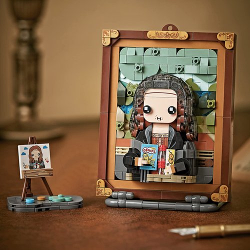MEIEST Mini Building Blocks Cute 3D Painting Model Set,Simulation Particle Stereograph Collection Construction Building Bricks Toy,Home Decor,14+(Mona Lisa)