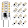 G8 LED Bulb Dimmable 3W Warm White 3000K T4 Bi-Pin Base 120V 20W-25W Halogen Bulb Replacement for Under Cabinet, Counter Lighting (12-Pack)