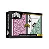 Copag 1546 Design 100% Plastic Playing Cards, Poker Size (Standard) Green/Burgundy (Jumbo Index, 1 Set)