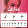 SQYlashes DIY Lash Extensions Kit, 280PCS 30D 40D Individual Lashes Clusters Eyelash Extensions Kit with Lash Bond and Seal, D Curl Lash Clusters Kit at Home (30D+40D, 0.05 Mix 9-18mm)