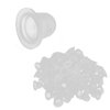 Tattoo Ink Cups 100pcs Disposable Silicone Permanent Makeup Pigment Clear Holder Container Cap Tattoo Accessory Tattoo Caps Microblading Pigment Cups(S)