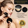 VINNE Korean Cushion Foundation, Lightweight SPF50 Sunscreen For Face, Essence Makeup Natural and Dewy Finish, 12-Hour Lasting Effect, 0.42 Oz - #23 Natural Beige (Refill Not Included)
