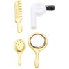 4Pcs Miniature Comb Hair Dryer Mirror Makeup Set /12 Dollhouse Decorations Accessories