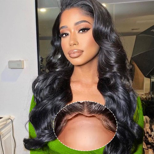 Wear and Go Glueless Wigs Human Hair Pre Plucked Pre Cut for Beginners 200% Density 15A Body Wave Lace Front Wigs for Black Women Human Hair with Baby Hair 6x5 Lace Closure Wigs Human Hair 22inch