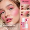 Iakerain Beauty Liquid Blush for Cheeks with Natural Matte Finish, Soft Cream Face Blush, Moisturizing Lightweight Blendable Feel, Long-Lasting (#3 In Hot Pink, 4ml)