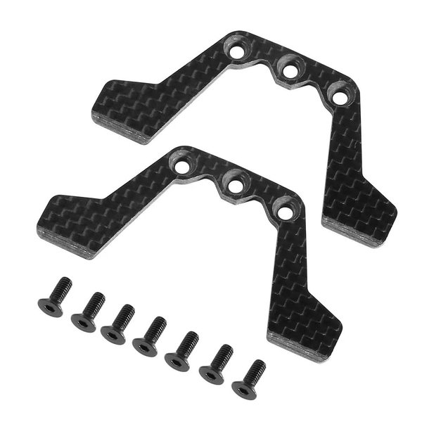 Down Stop Droop Plate Compatible with Tamiya TT02 Upgrade TT-02 RC Truck Car Carbon TATT-033 TATT-S04 Part(Black)