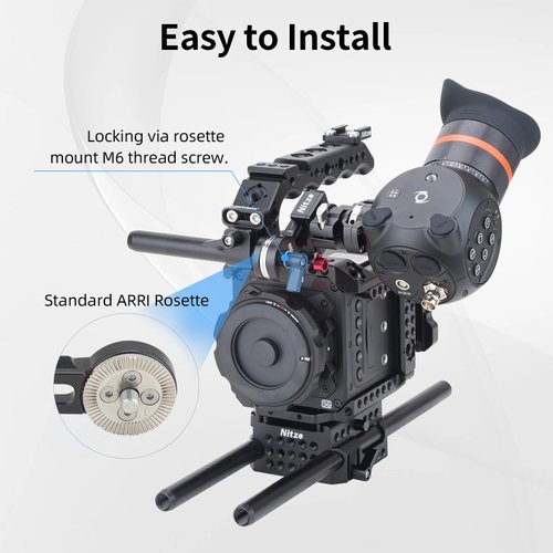 Nitze NATO Rail with ARRI Rosette (3"/76 mm) - N49-NR3