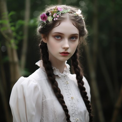 Vivivalue Wedding Flower Crown Women Floral Headband Hair Wreath Flower Headpiece Halo Boho with Ribbon Party Prom Festival Photos