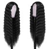 INSTASTYLE 30 Inch Synthetic Curly Wigs for Women Long Black Hair Wig Lace Front 4" Simulated Scalp Natural Loose Deep Wave Crimps Curls Wig As Hair Replacement Wigs 1B