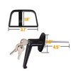 HauSun Shed Door Handle Lock Kit 4-1/2" L Handle with 2 Keys and 2 Screws, 4-1/2" Stem for Shed, Gate, Barn, Garage, Playhouse, Chicken Coop Door Lock and More, Black (L Handle)