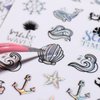 6 Sheet Summer Nail Art Stickers Decals - 3D Laser Palm Tree Nail Stickers Coconut Tree Stickers for Nails Tropical Starfish Beach Design Manicure Decals for Summer Nail Art Decorations