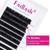 Lash Extension C D Curl Ellipse Eyelash Extensions .15 .20mm Flat Lashes Matte Single Lashes Classic Eyelash Extensions Individual Lashes (0.15-C, 12mm)