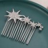 Beaupretty Hair Accessories for Women Gold Decor 2pcs Star Hair Side Combs Rhinestone Wedding Bride Headpieces Women Hair Accessories Silver Bridal Hair Accessories Hair Comb Clips