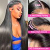 Tuneful 13x6 Lace Front Wigs Human Hair Pre Plucked 220 Density 26 Inch Straight Lace Front Wigs Human Hair Pre Plucked HD Lace Frontal Wigs Human Hair for Women Glueless Wigs