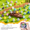 pkaoakyo 150Pcs 3D Printed Miniature Animals - Owl, Frog, Rhinoceros, Spider, Turtle - 2cm Figurines with Gradient Colors, Safe & Eco-Friendly Material for Home, Car, and Office Deco