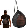 Cosmos Single Ball Bag Mesh Carry Bag Sport Game Ball Storage Bag Drawstring Sackpack Sling Back Bag for Carrying Basketball Volleyball Rugby Ball Soccer Football, Also as Swim Bag Gym Bag Sports Bag